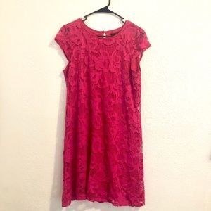 Pink lace dress
